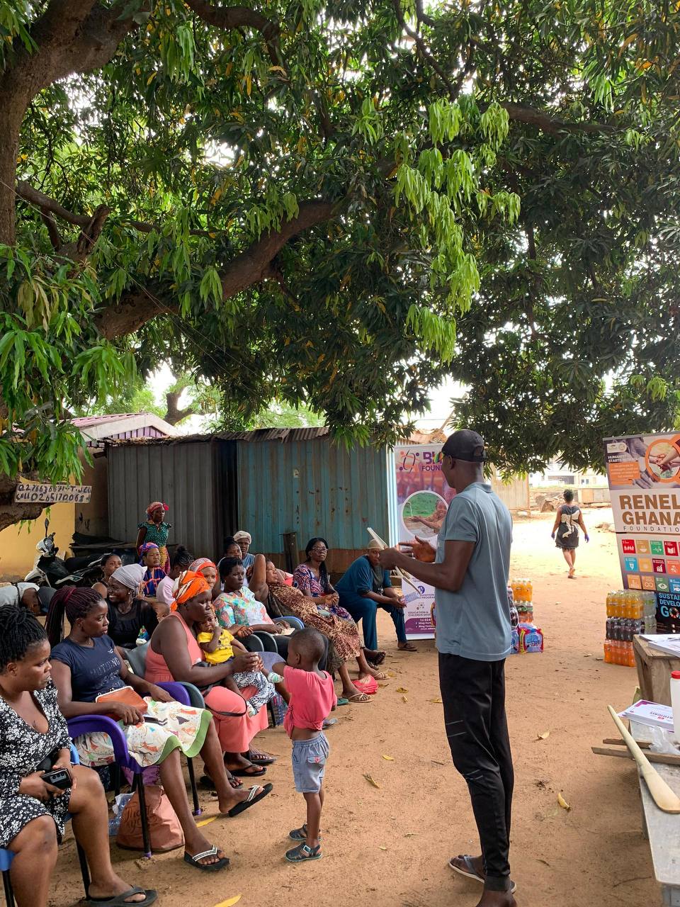 Elderly outreach with food hampers
